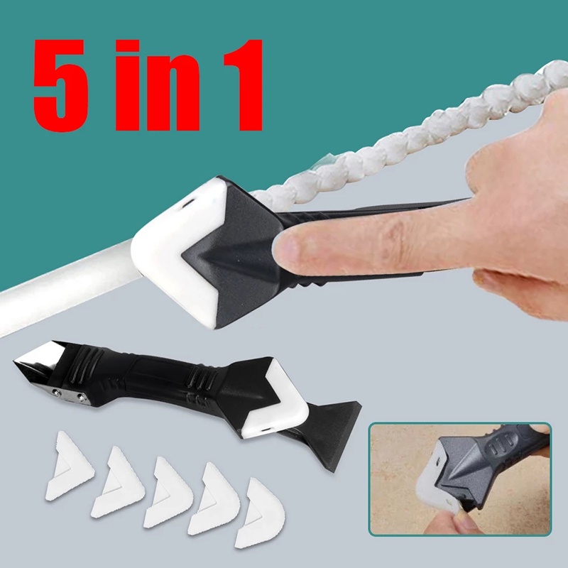 1 Dụng Cụ Cạo Vệ Sinh Khe Hở Hai Đầu Bằng Nhựa Và Thép Không Gỉ 5 Trong 1