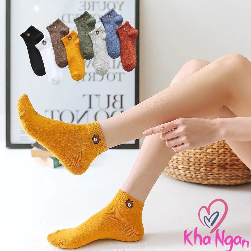 [Lẻ] Tất Gấu Brown Màu Ngẫu Nhiên