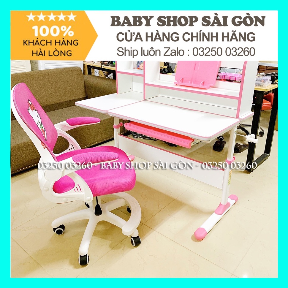 Bộ Bàn Ghế Học Sinh Tiểu Học Siêu Anh Hùng Hello Kitty Xịn - Bàn học thông minh 110cm Newber G510