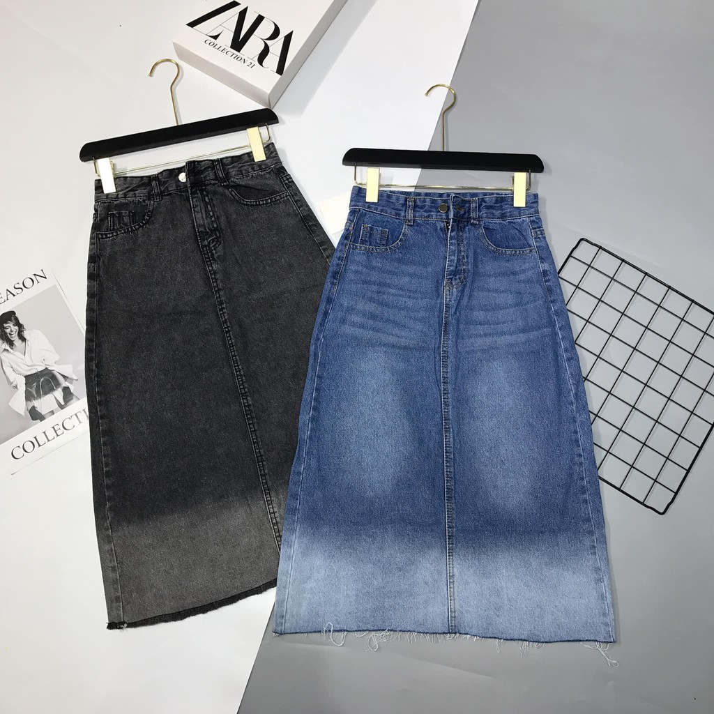 Chân váy jean xẻ sau mã 34+35 (kèm ảnh thật,video) | BigBuy360 - bigbuy360.vn