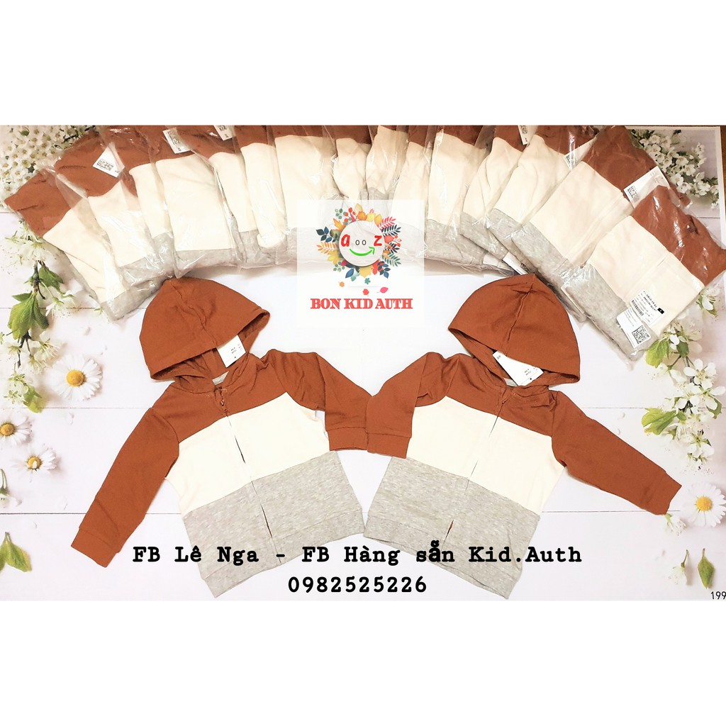 Áo khoác nỉ da cá kẻ ba màu HM Chi.na chính hãng sz 6-9, 9-12, 1.5-2y, 2-3,y, 3-4y