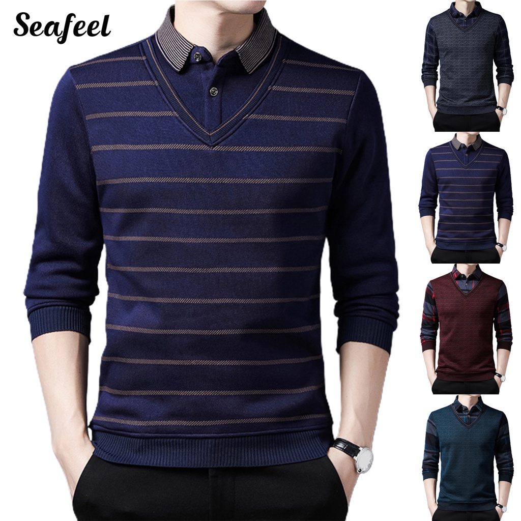 Sf_áo Sweater Tay Dài Vừa Vặn Giữ Ấm Mùa Đông Cho Công Sở