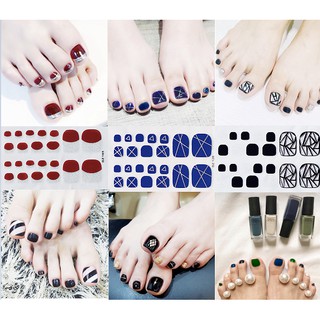 Nail sticker dán móng chân 3D chống nước thời trang chất lượng cao , dán lên chân y như hình (37)