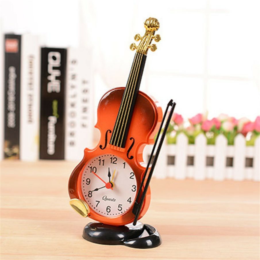 MVP2320 Đồng hồ báo thức để bàn hình cây đàn violin sáng tạo
