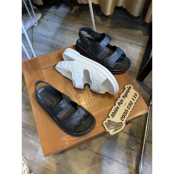 Dép quai ngang, sandal nữ bản to chất cao su dẻo mềm siêu bền mang cực êm chân