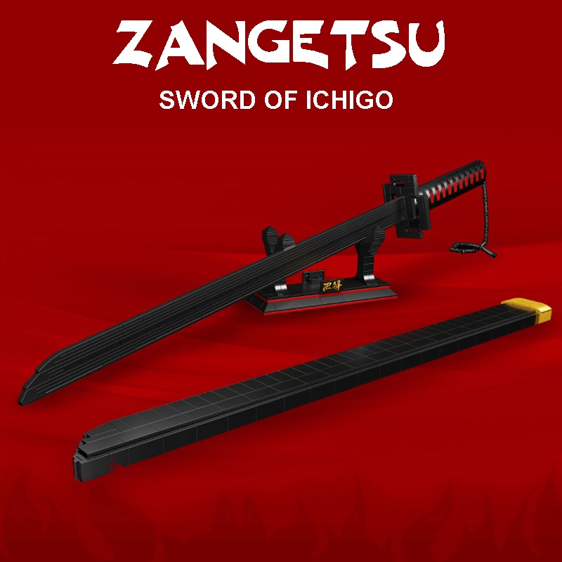 Đồ Chơi Lắp Ráp Kiểu Mô Hình Thanh Kiếm Trảm Nguyệt Nhật Zangetsu Của Kurosaki Ichigo Bleach Model 1501 Với 932 Mảnh