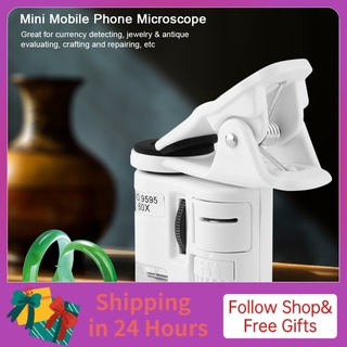 Kính hiển vi kích thước siêu nhỏ phóng to 9595w 60x có đèn LED tiện dụng kèm phụ kiện