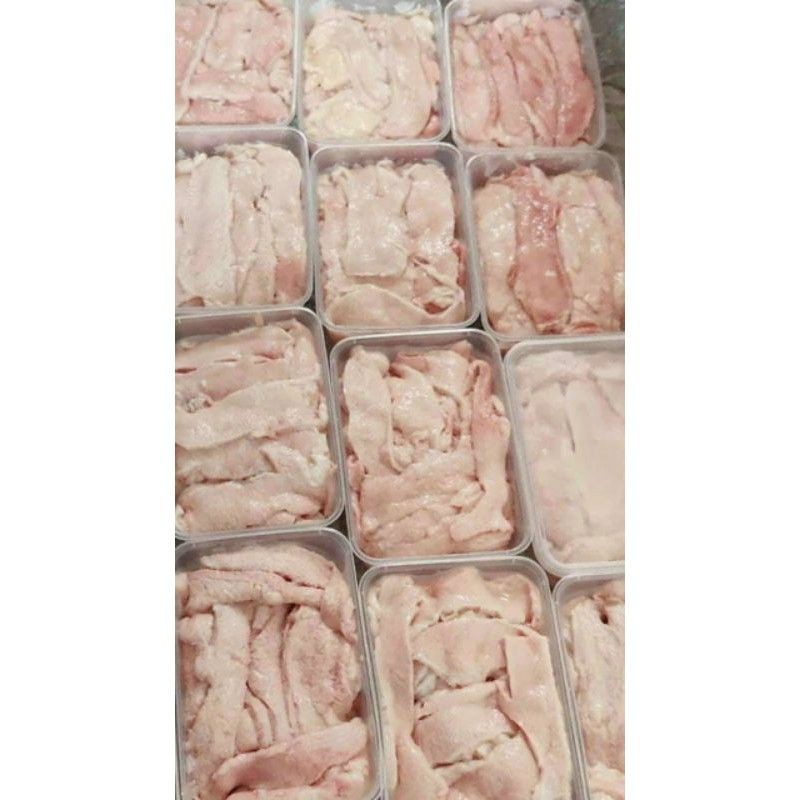 125k 500gr Vú Heo cắt sẵn chưa ướp loại 1(giao nhanh TP HCM)