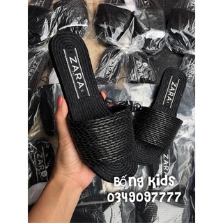 Dép Cói Nữ Đen ZA