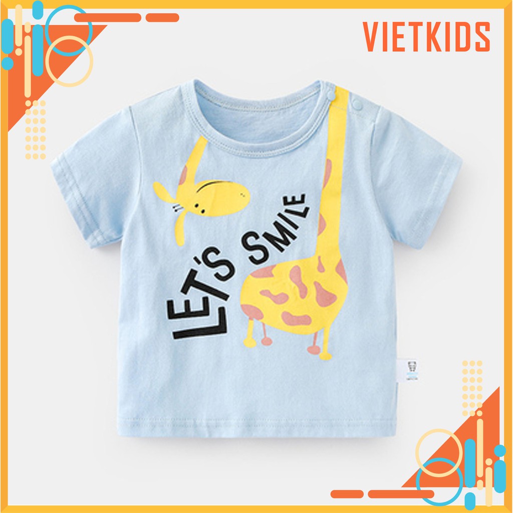 Áo bé trai Vietkids áo cộc tay cho bé chất cotton mẫu 2021