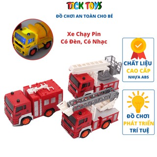 [TẶNG KÈM PIN] XE Ô TÔ CỨU HỎA ĐỒ CHƠI - XE ĐÀ BẰNG NHỰA CAO CẤP CHO BÉ
