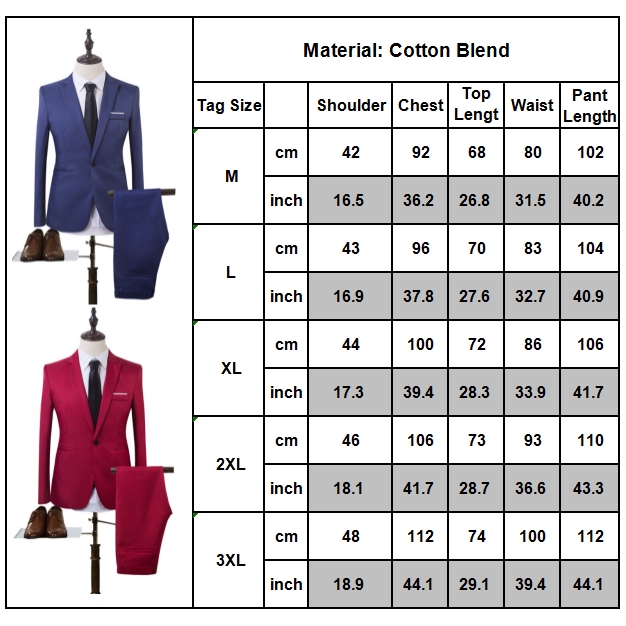 Bộ áo khoác và quần dài nam thanh lịch