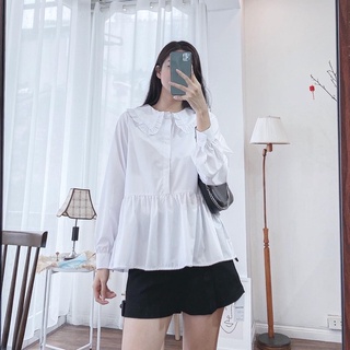 Áo baby doll cổ viền bèo