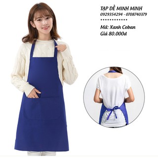 Tạp dề truyền thống màu xanh coban