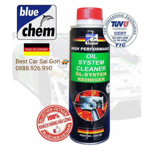 Vệ sinh động cơ ô tô Bluechem (+ Quà tặng) -Oil system cleaner