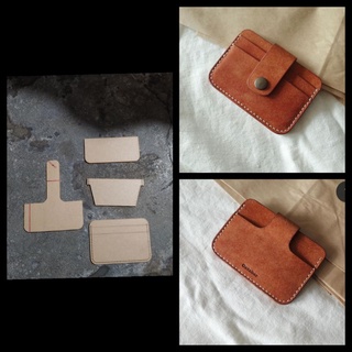 Rập ví mini đựng thẻ. Mini wallet leather pattern.