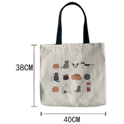 Túi xách canvas cỡ lớn phong cách Nhật Bản thời trang thu đông