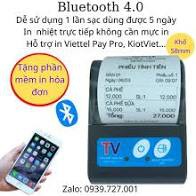 Máy in hóa đơn bill bluetooth mini cầm tay khổ 58mm dùng cho điện thoại - tặng 5 cuộn giấy