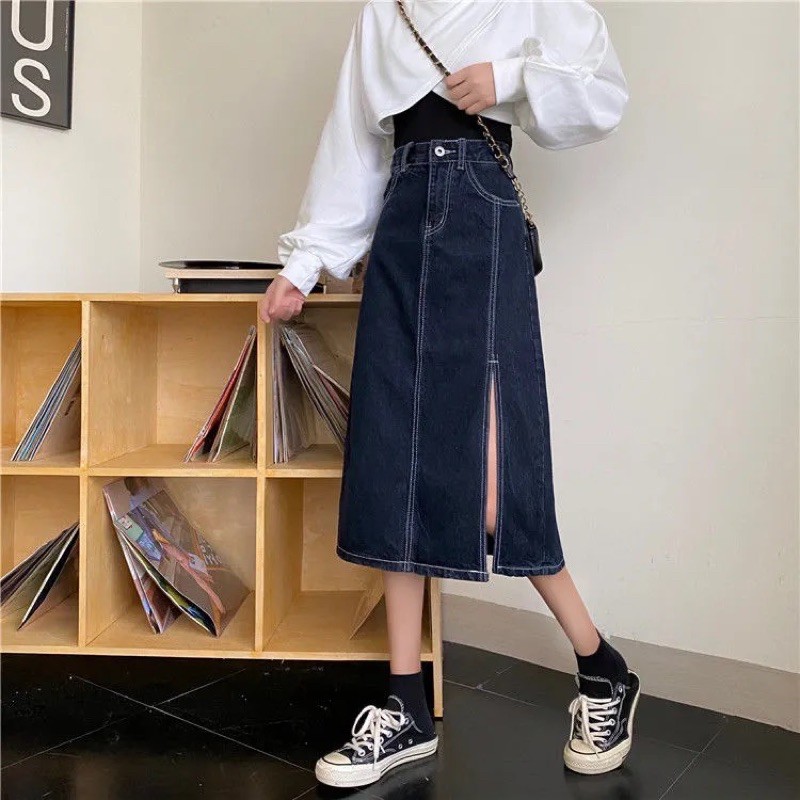 [ORDER] CHÂN VÁY JEAN DÀI SIÊU HACK DÁNG | BigBuy360 - bigbuy360.vn