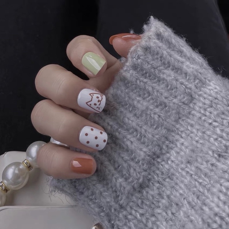 Bộ 24 Móng Tay Giả Kèm Keo - NAIL1019