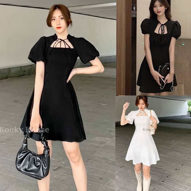 Váy Nữ ZenOne, Đầm Dự Tiệc Dáng Xòe Chất Liệu Mềm Mại Không Nhăn Có Khóa Kéo Sau Mặc Siêu Tôn Dáng | BigBuy360 - bigbuy360.vn