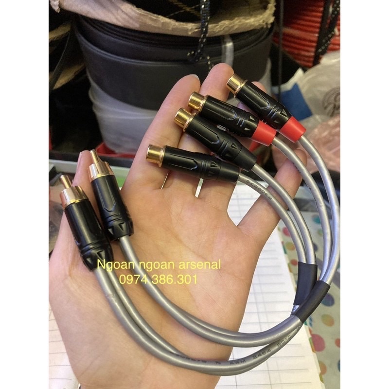 dây chia hoa sen (av, rca) 1 ra 2 dài 20cm dây lõi mạ bạc chất lượng