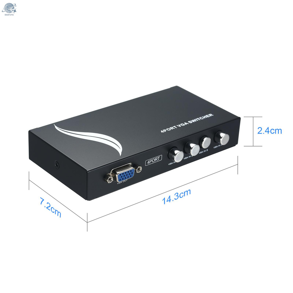 Bộ Chia 4 Cổng VGA 1-Out Cho Màn Hình LCD PC TV 1920x1440 | BigBuy360 - bigbuy360.vn