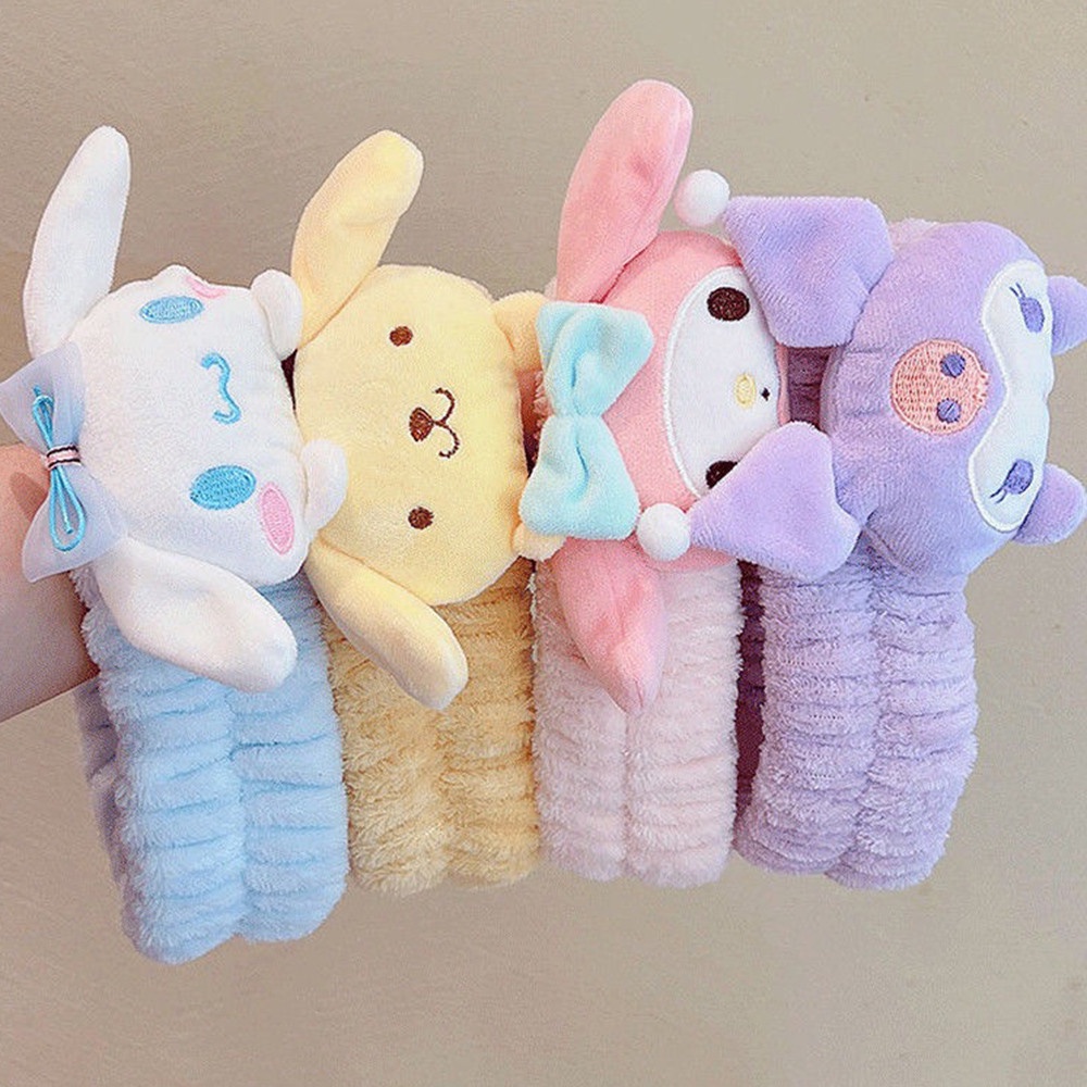 Băng Đô Cài Tóc Co Giãn Chống Trượt Hình Búp Bê Hoạt Hình Dễ Thương