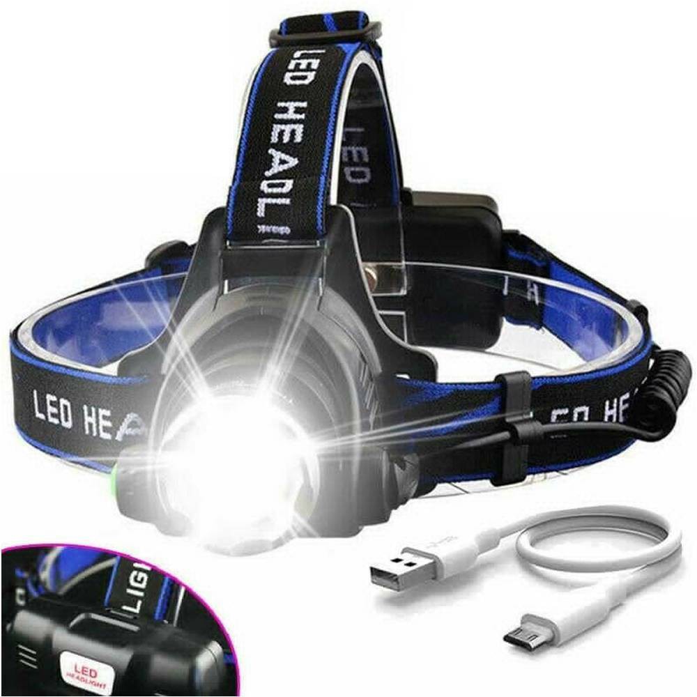 Đèn pin đội đầu 350000LM kèm cáp sạc USB tiện dụng | BigBuy360 - bigbuy360.vn