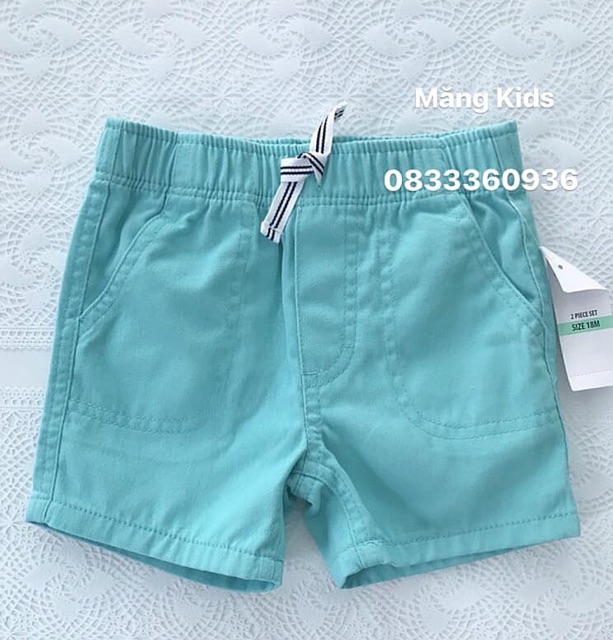 Quần Short Bé Trai Kẻ Xanh Nautica