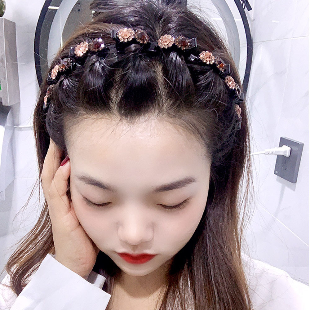 (Hàng Mới Về) Kẹp Tóc Dạng Tết Chống Trượt Phong Cách Hàn Quốc Cho Nữ