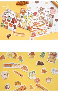 Set 30 hình dán sticker bánh ngọt