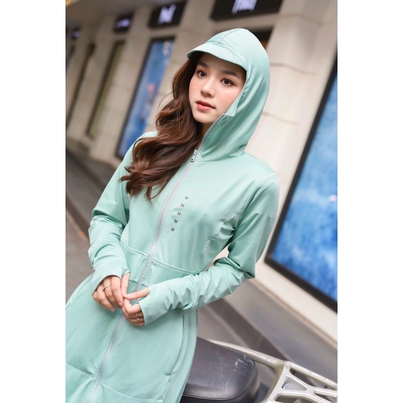 Áo CHOÀNG GU eo xếp ly mềm mại, túi khóa