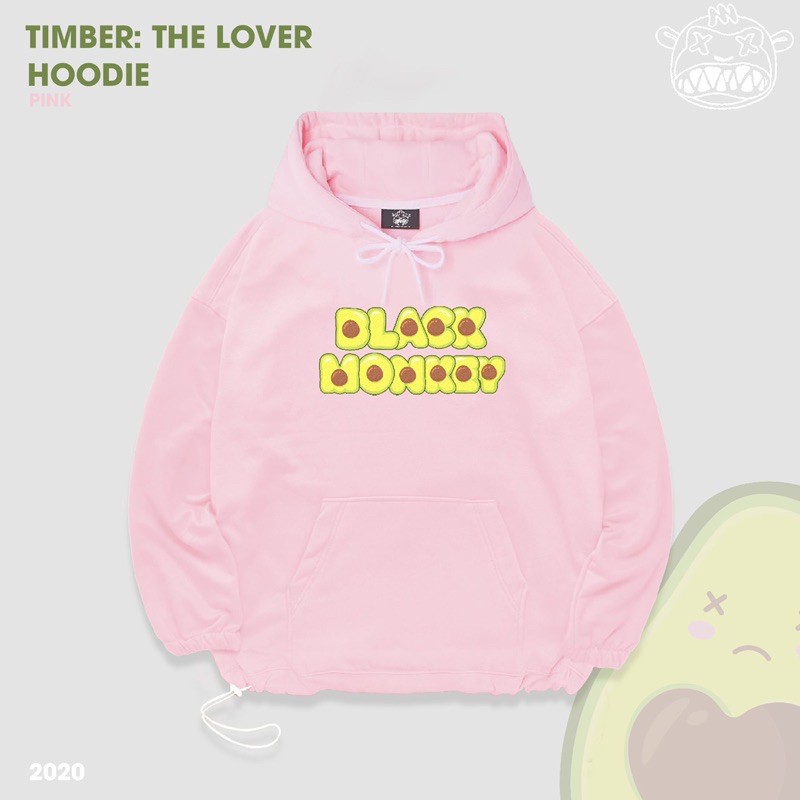 [TẶNG TÚI TOTE] Áo Hoodie Bơ Black Monkey - Timber: The Lover Màu Hồng | BigBuy360 - bigbuy360.vn