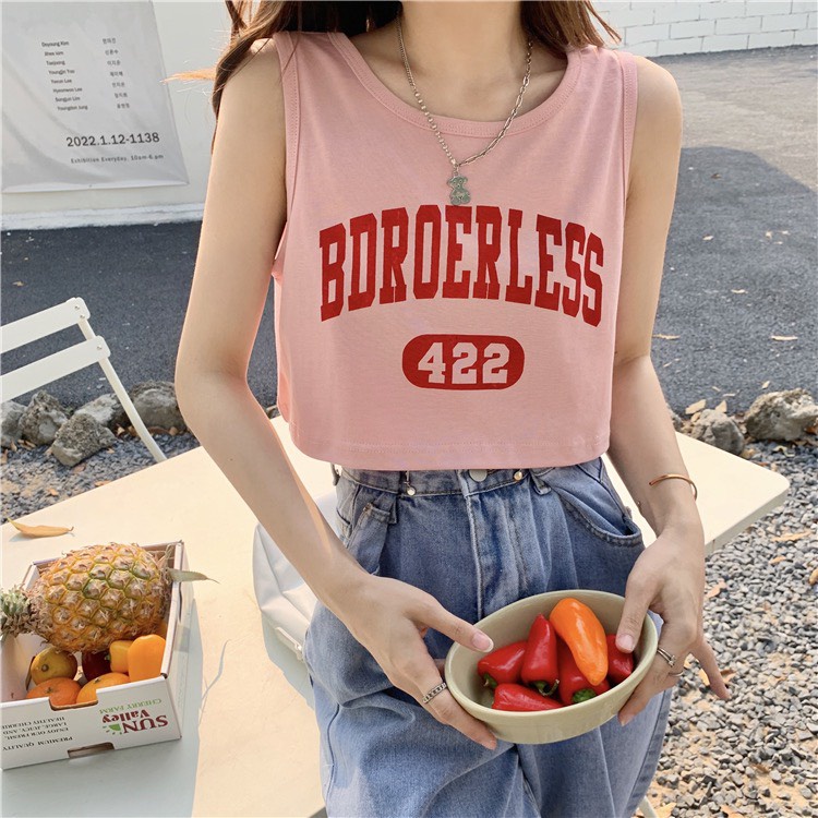 Áo Croptop Khoét Nách Tanktop BORDERLESS 100% Cotton, Áo Phông Croptop Dáng Rộng Mẫu Mới 2022 𝘽𝙮.𝘾𝙖𝙢𝙘𝙖𝙢