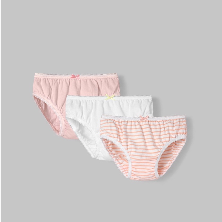 Set 3 quần lót cotton em bé, bộ quần chip thoáng khí cho bé gái từ 2 tuổi - 7 tuổi Baa Baby - GT-QL02C-03