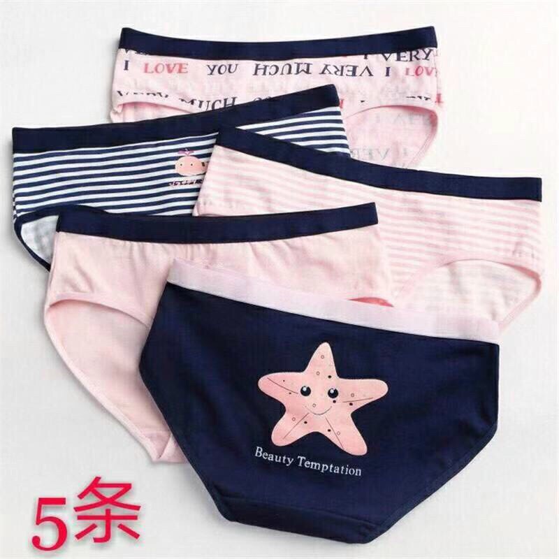 Quần lót nữ cotton hoạ tiết dễ thương D008