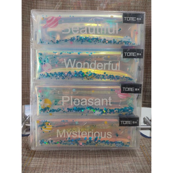 Hộp bút nhựa trong Hologram cute