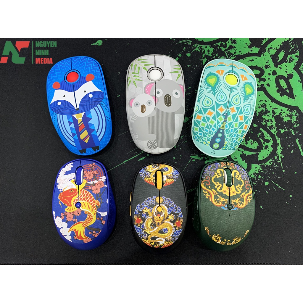 (Hàng Chính Hãng) Chuột Không Dây Họa Tiết Kute Forter V8 Slient Mouse