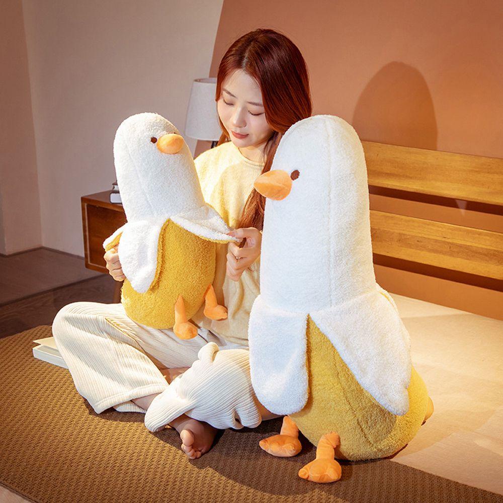 Đồ chơi nhồi bông Hình Vịt Chuối Mềm Mại Trang Trí Phòng Bé