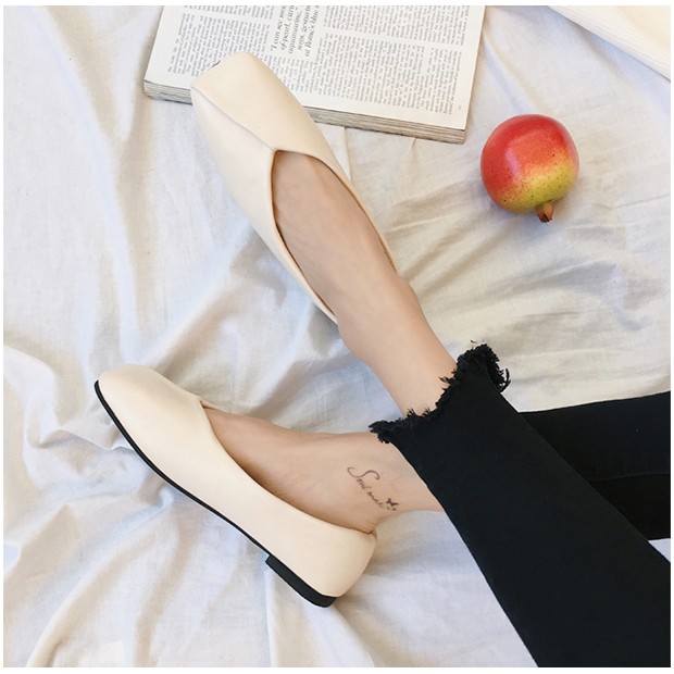 (Kèm ảnh thật) CÓ SẴN Giày búp bê mũi vuông, Giày bệt vintage | BigBuy360 - bigbuy360.vn