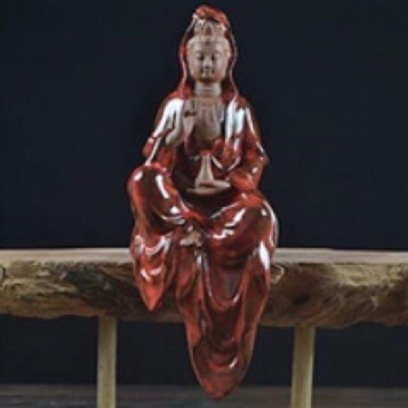 Tượng Phật Quan Âm Gốm Tử Sa 20cm