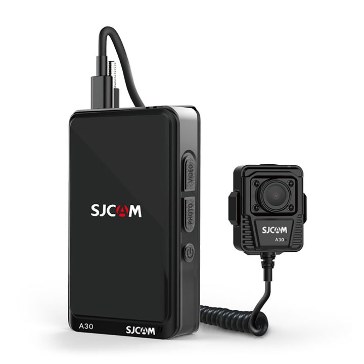 Body Camera SJCAM A30 wifi, pin 5800mah, LCD 4 inch, IP64, 4 đèn led thiết kế cho người thi hành pháp luật và bảo mật cá