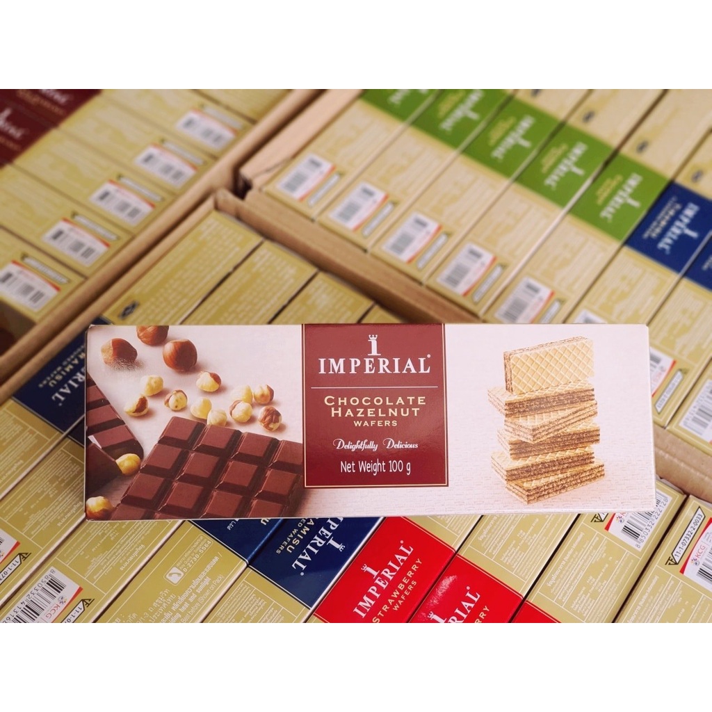 Bánh xốp kem Imperial Tropical Fruit Wafers Thái Lan hộp 100g