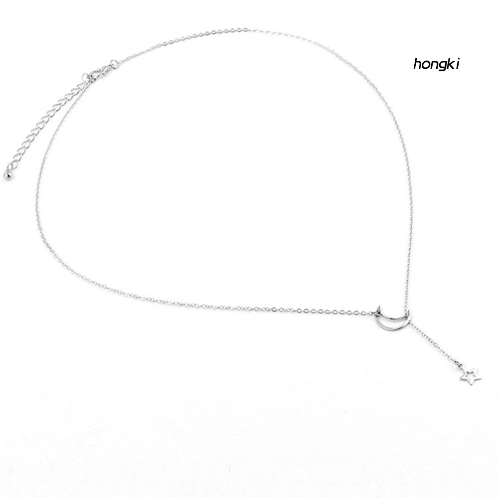vòng cổ Hợp Kim Mặt Hình Mặt Trăng Và Ngôi Sao Thời Trang Dành Cho Nữ