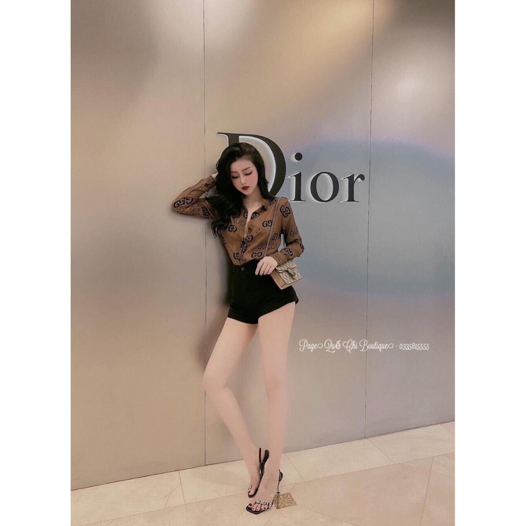 áo sơ mi nhũ nâu tây siêu hot