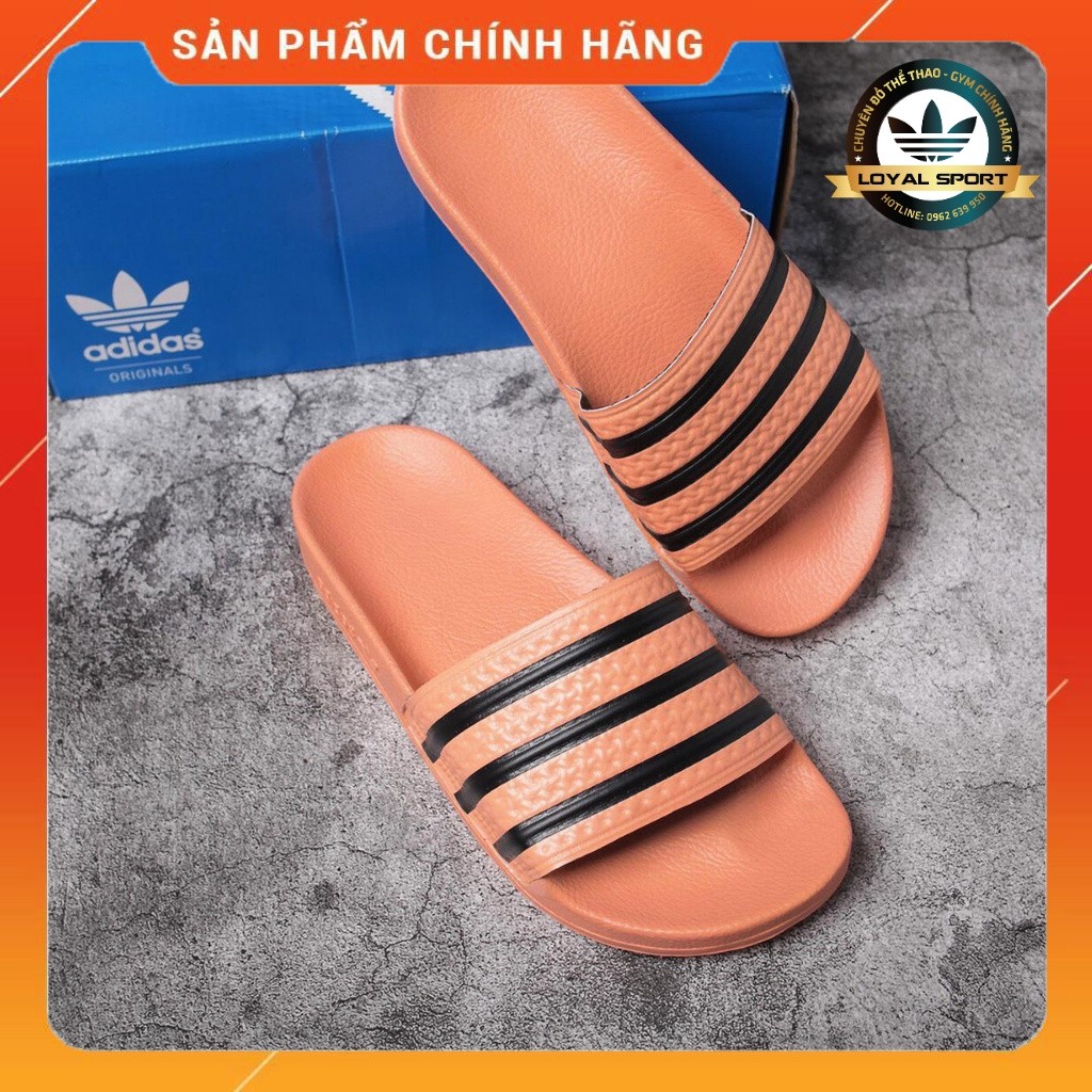 Dép Adidas Nữ Full Tag Code Màu Cam Độc Nhất Siêu Thoái Mái Êm Chân ❤️FREESHIP❤️