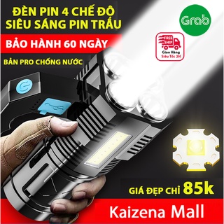 Đèn pin siêu sáng cầm tay, đèn pin mini sáng lâu pin khủng chống nước thiết kế nhỏ gọn tiện dụng KaizenaMall