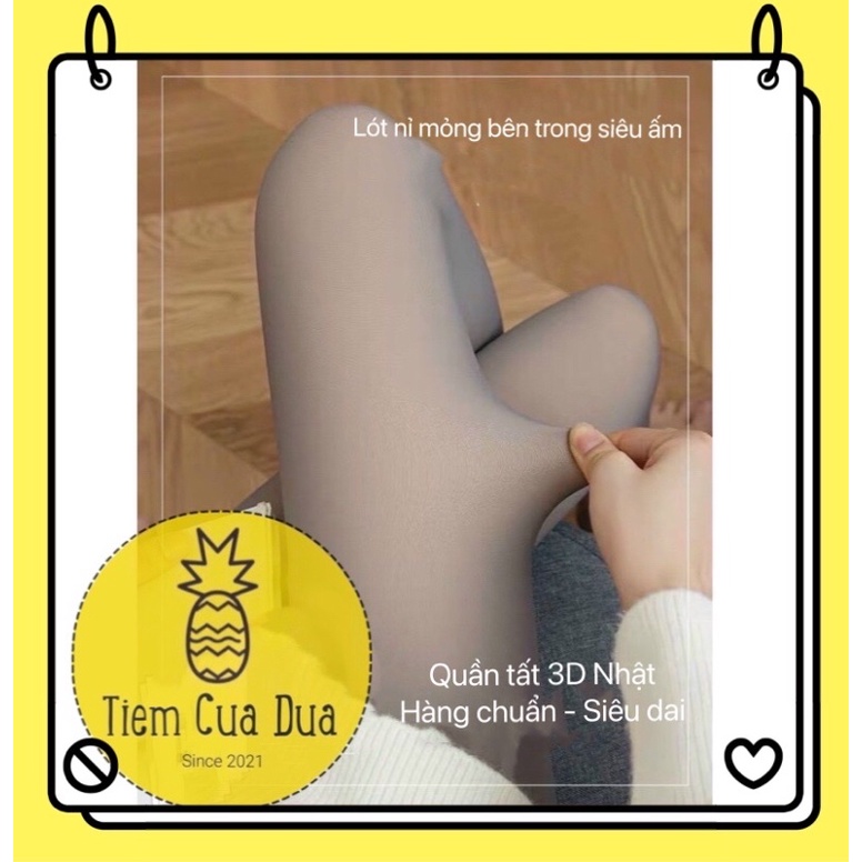 (Hàng loại 1) Quần tất 3D GYS Nhật lót nỉ mỏng, đánh lừa thị giác, thật chân co giãn đàn hồi siêu tốt