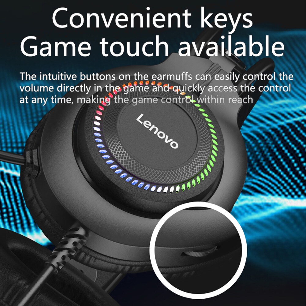 Tai nghe 7.1 gaming LENOVO G20 thinkplus led RGB - micro điều chỉnh 360 độ (Đen) Phụ kiện 1986